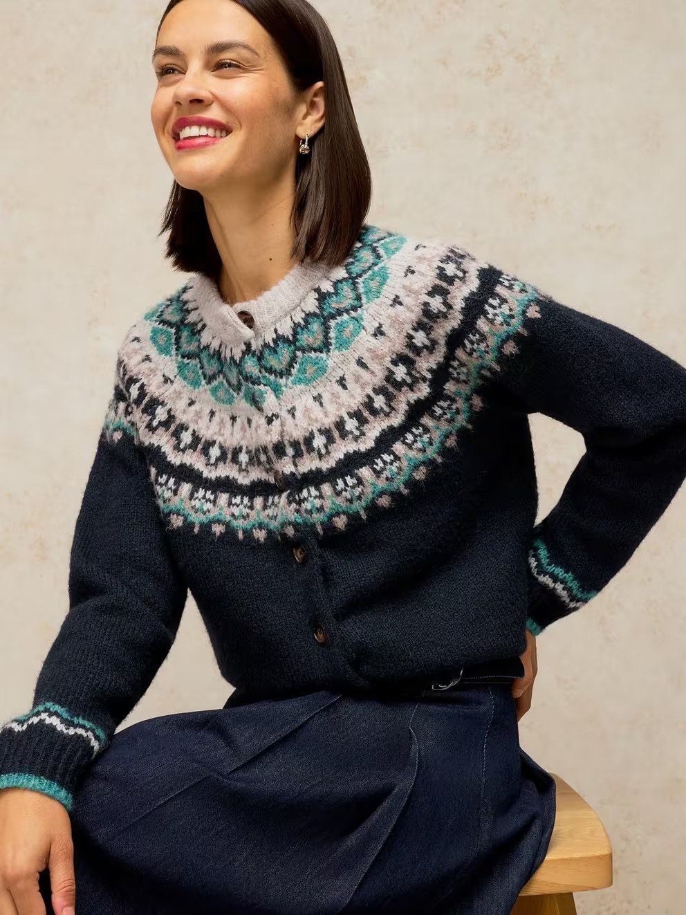 447453-NAVY_MULTI-L White Stuff Flora Fairile Cardi Navy Multi