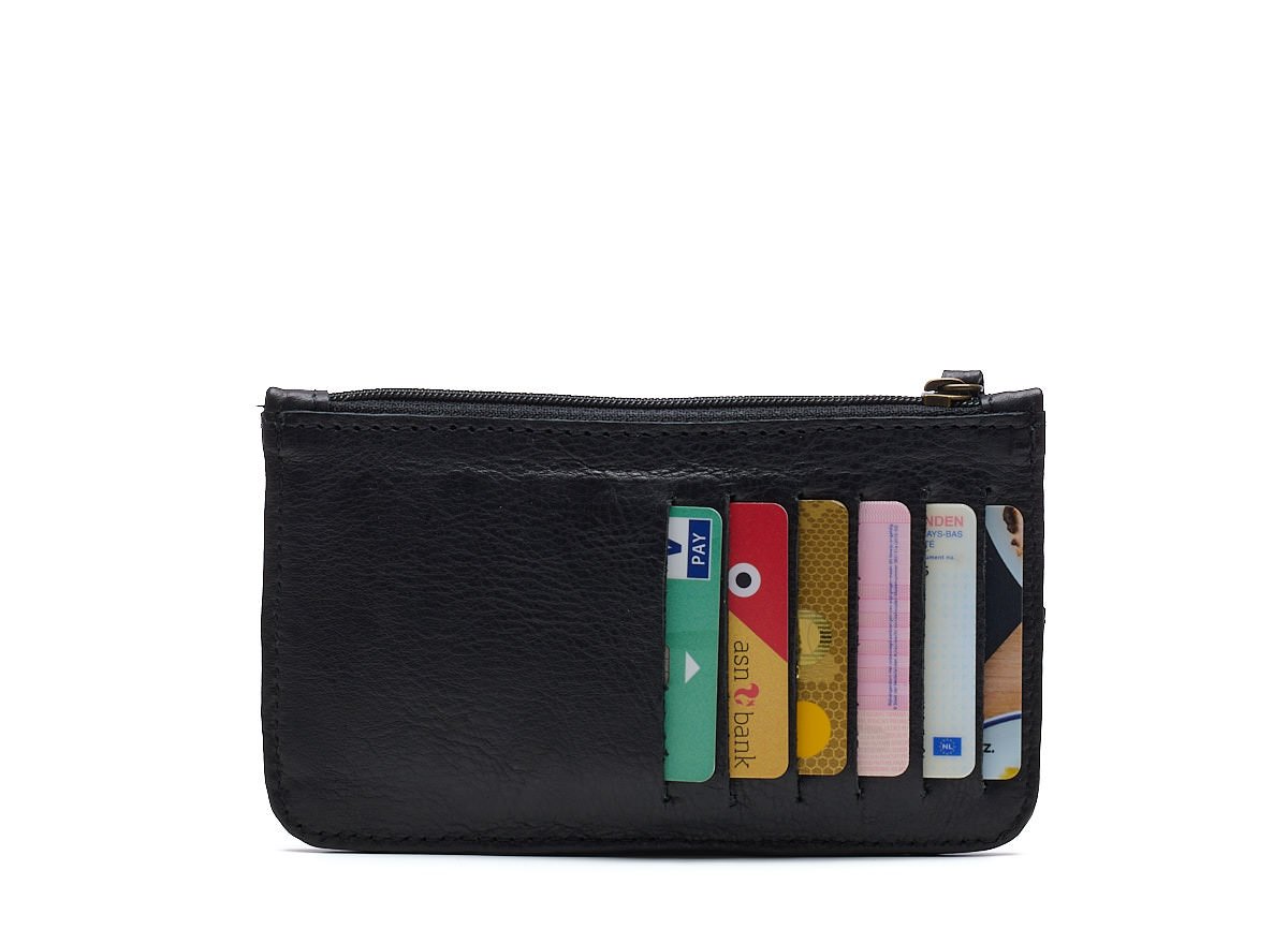 100_10_1_ye5 Chabo Cards & Coins Wallet Black