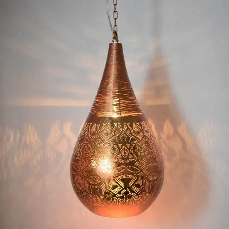 Orientals Goudkleurige Hanglamp