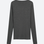 Nous Sommes Labels Edie LS Top Dark Grey Melange