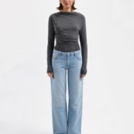 Nous Sommes Labels Edie LS Top Dark Grey Melange