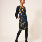 White Stuff Izzy Velvet Mix Dress