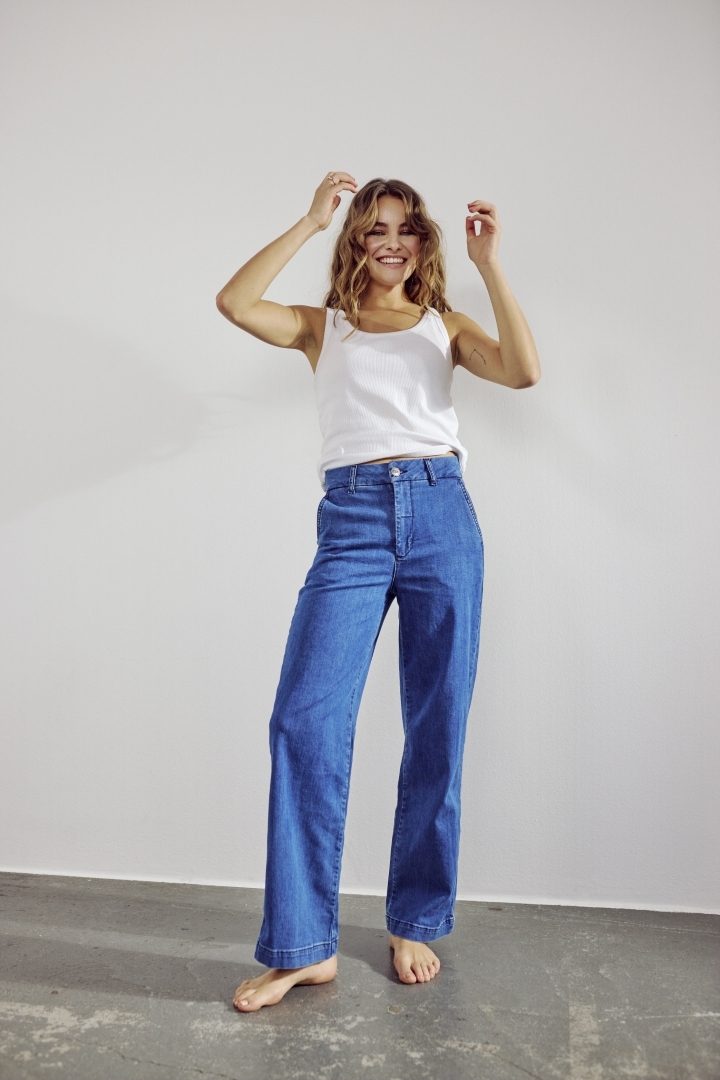 NÜMPH NUAMBER PANTS Medium Blue Denim