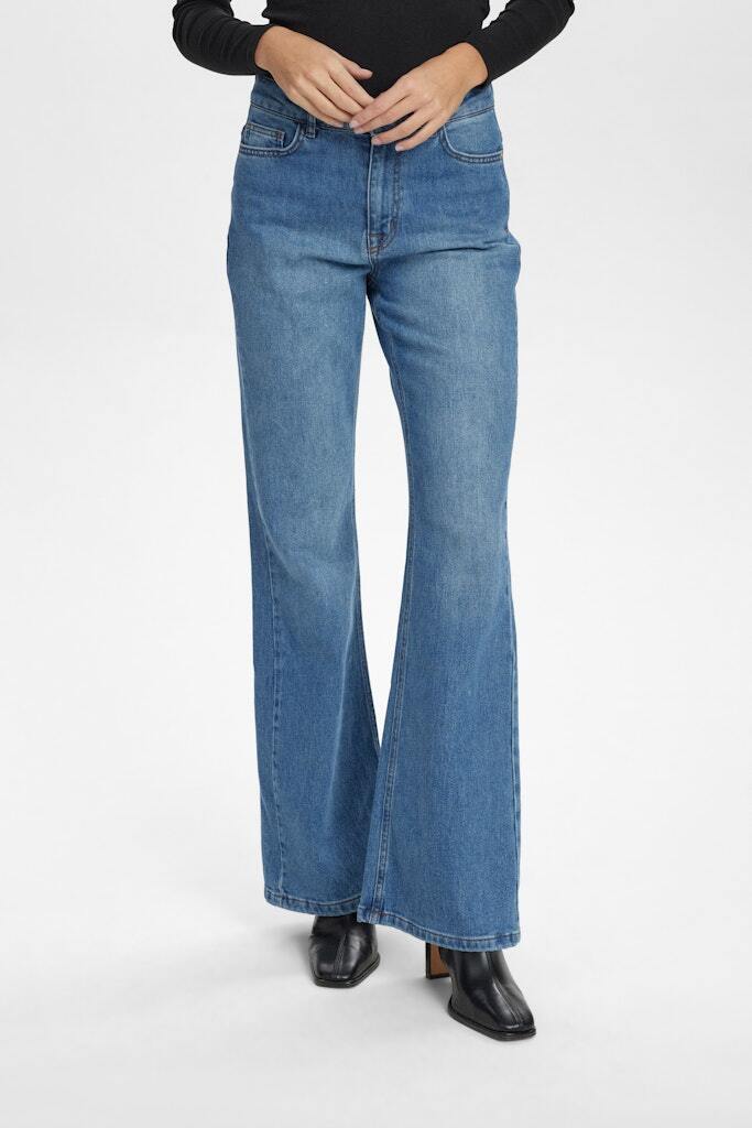 Nümph NULONDON JEANS LONG Med. Blue Washed Denim