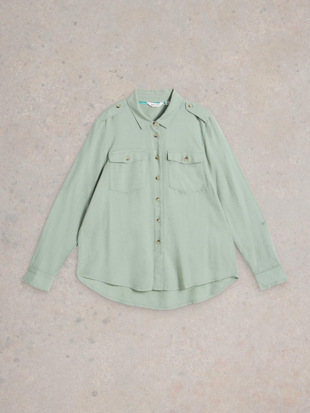 White Stuff MISHA UTILITY SHIRT LGT GREEN