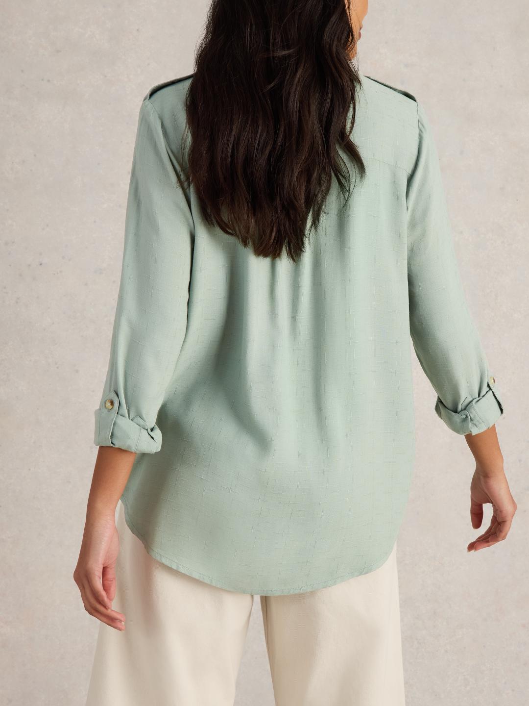 White Stuff MISHA UTILITY SHIRT LGT GREEN