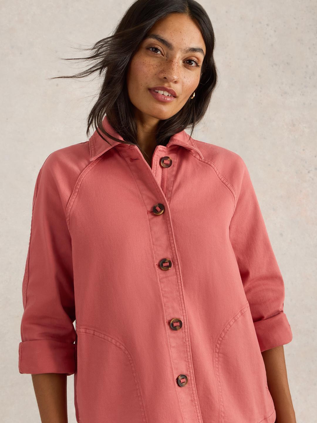 White Stuff EDEN DENIM JACKET MID RED