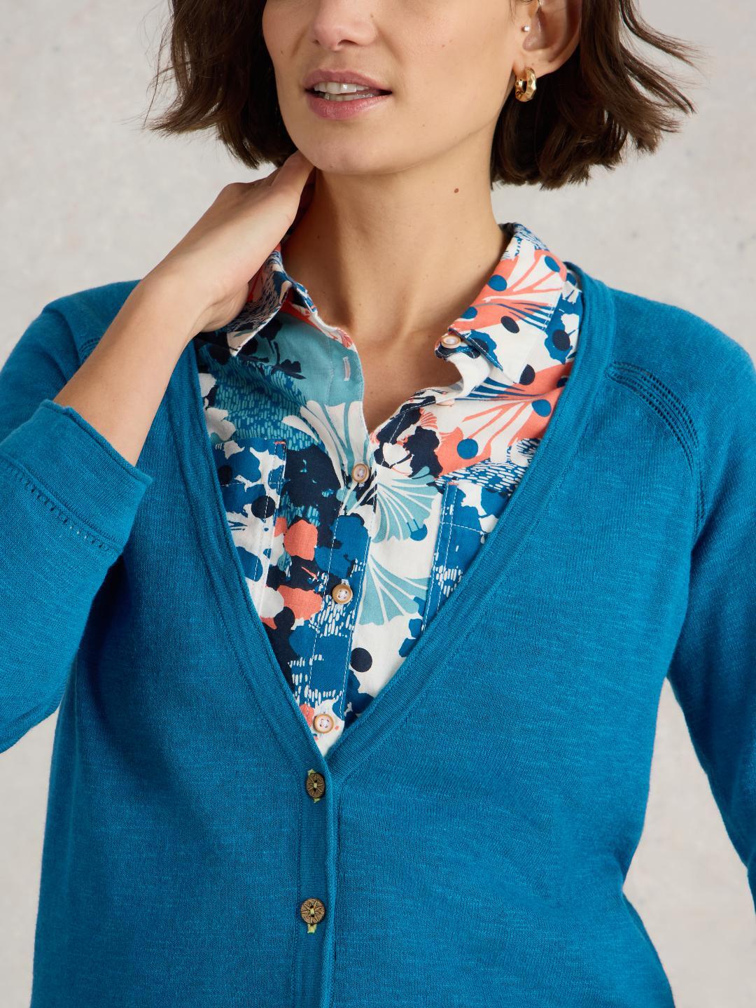 White Stuff NARIA CARDI BRT BLUE