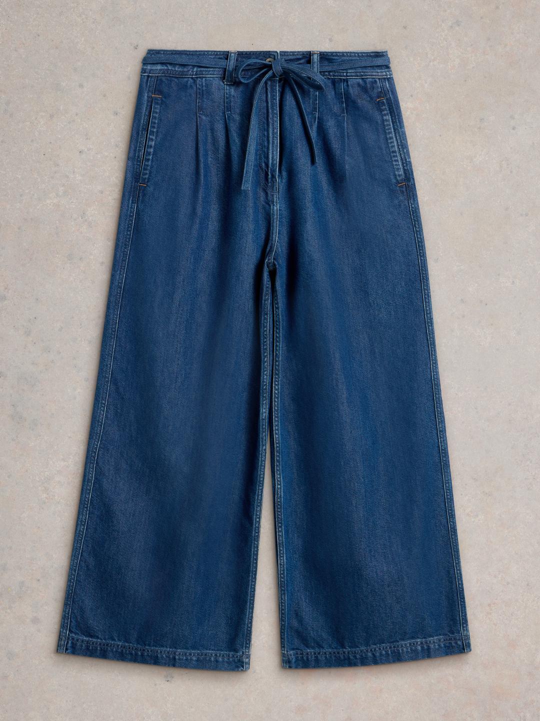 White Stuff SASHA WIDE LEG JEAN MID DENIM