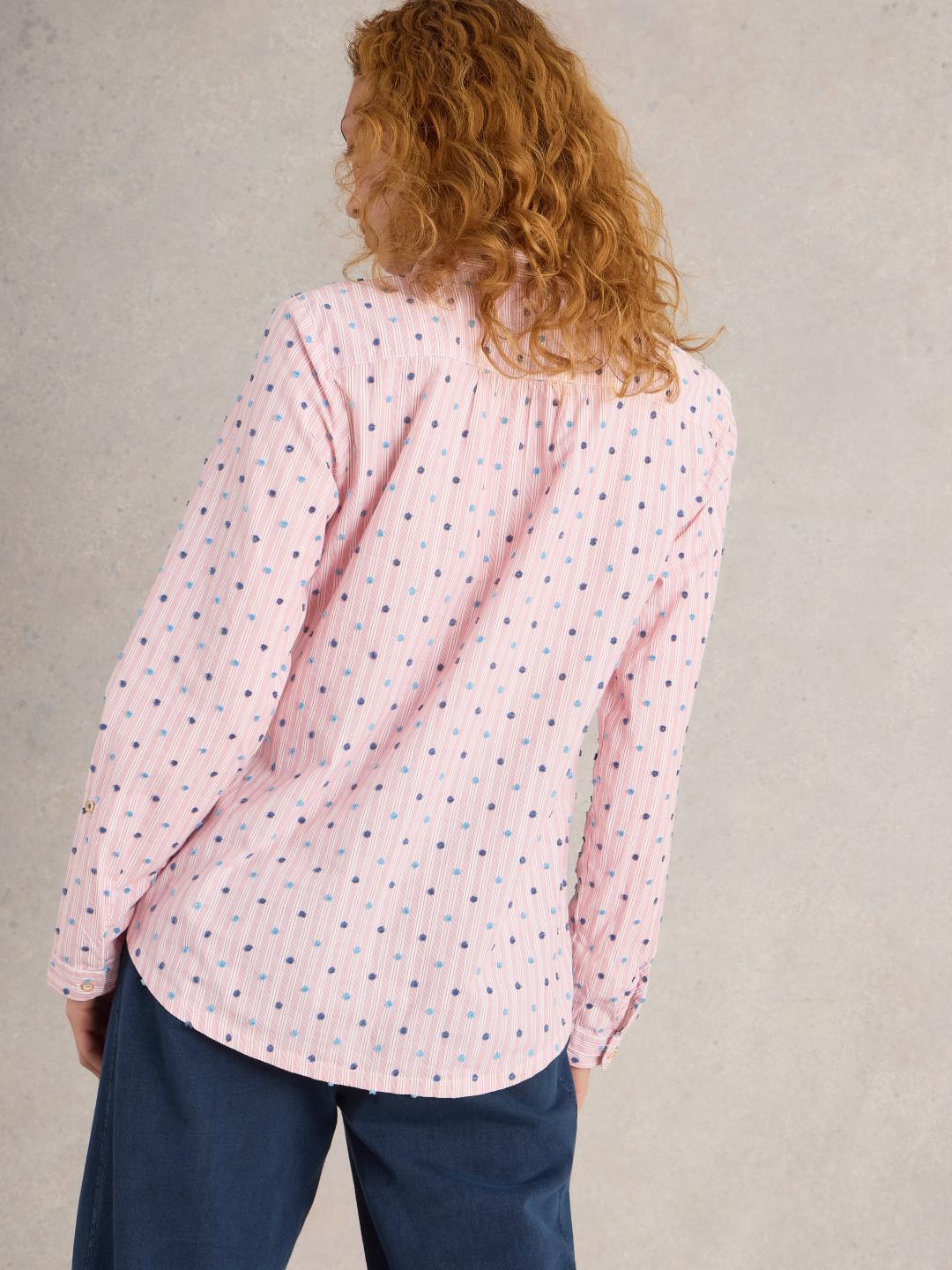 White Stuff SOPHIE ORGANIC COTTON SHIRT RED MLT