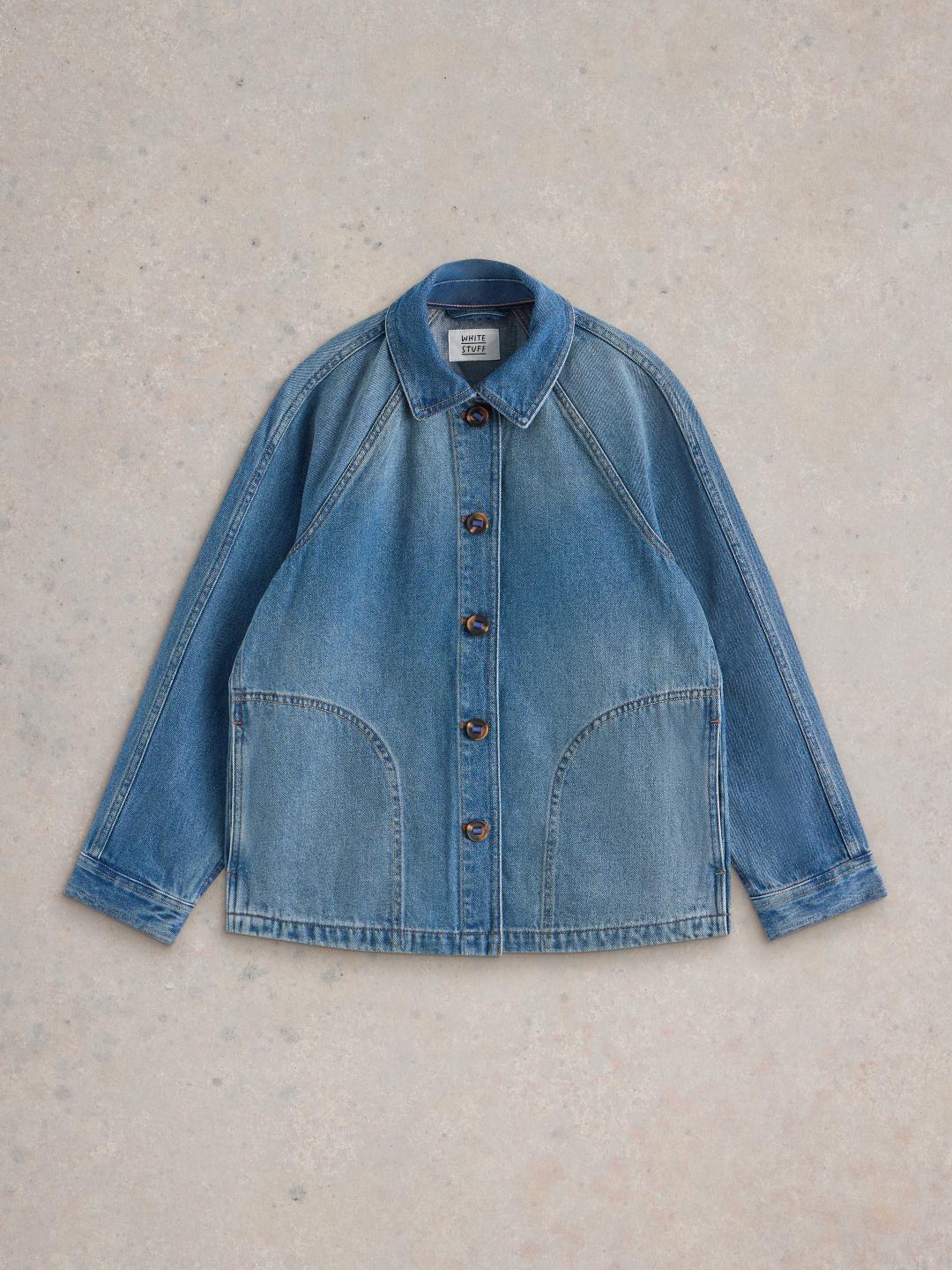 White Stuff EDEN DENIM JACKET MID DENIM