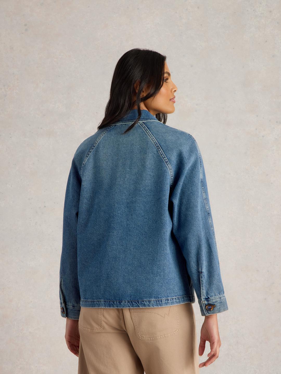 White Stuff EDEN DENIM JACKET MID DENIM