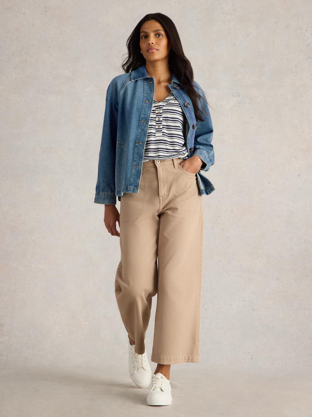 White Stuff EDEN DENIM JACKET MID DENIM