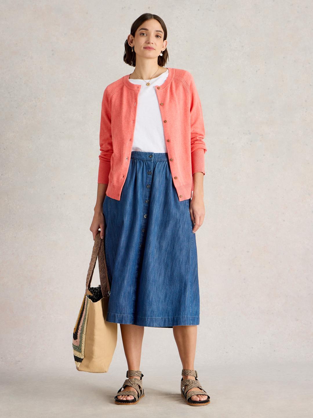 White Stuff LULU CARDI MID CORAL