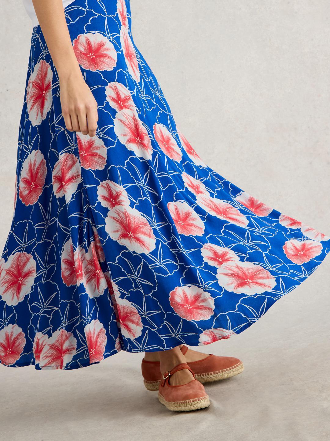 443414-BLUE_PR-L White Stuff HOPE BIAS CUT MAXI SKIRT BLUE PR
