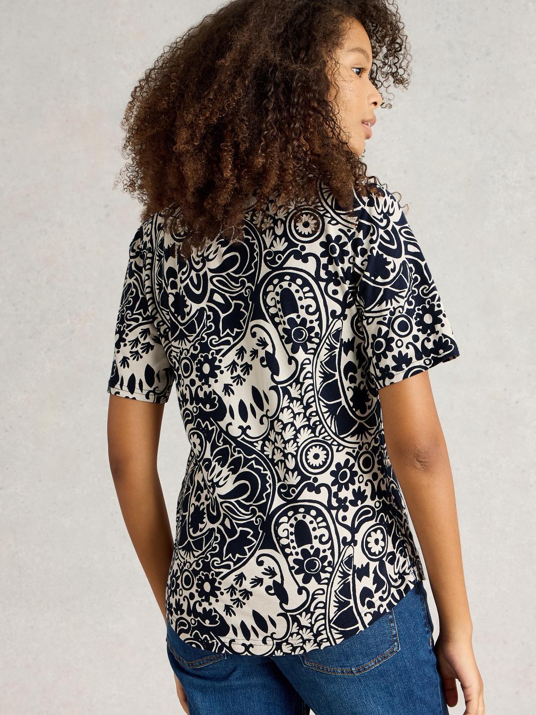 White Stuff ANNIE SS JERSEY SHIRT NAVY PR