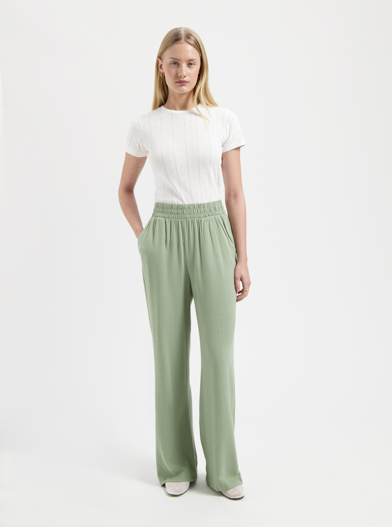 Nous Sommes Labels Lennie Linen Pants Light Green