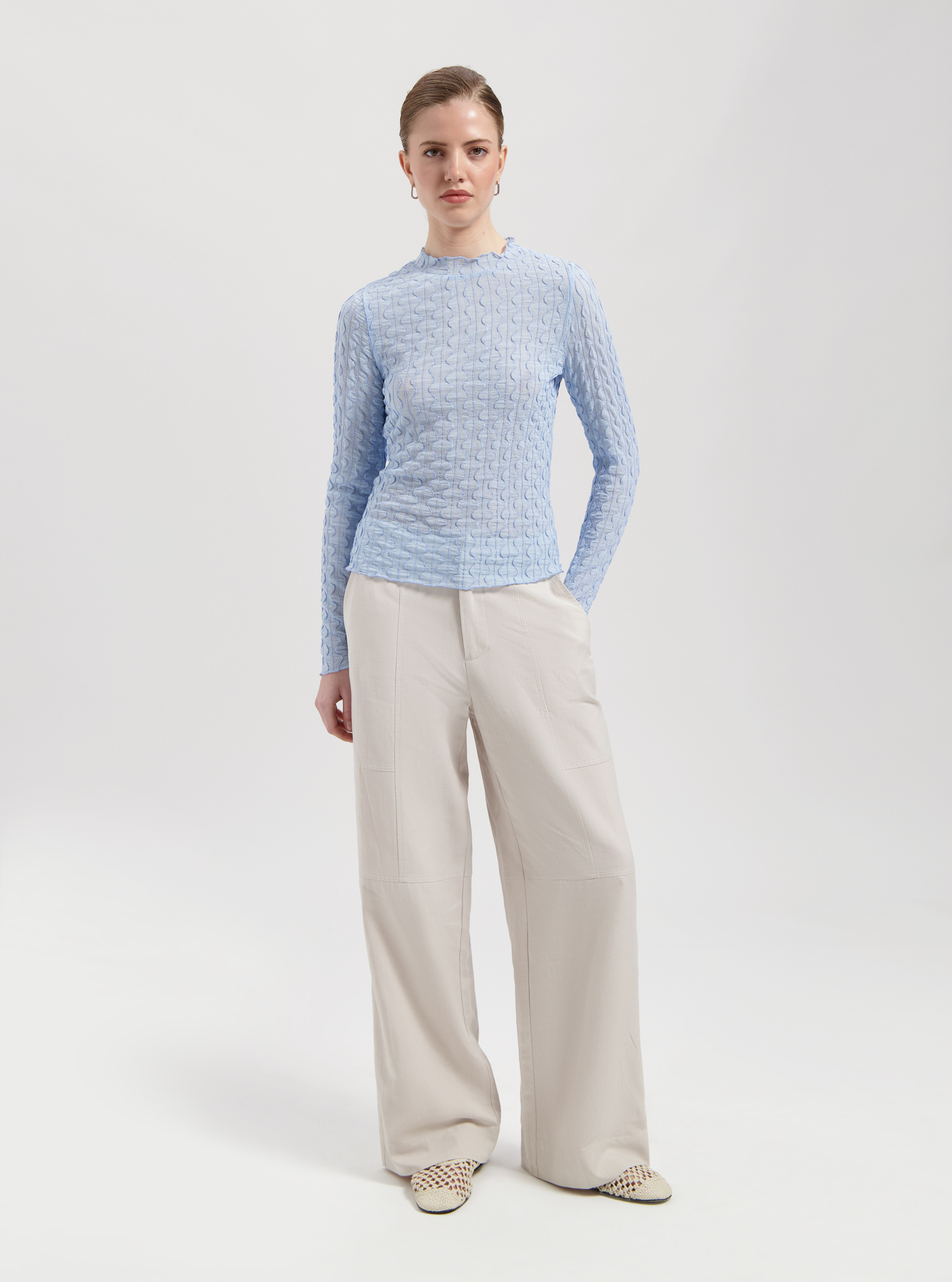 Nous Sommes Labels Zellie Top Light Blue