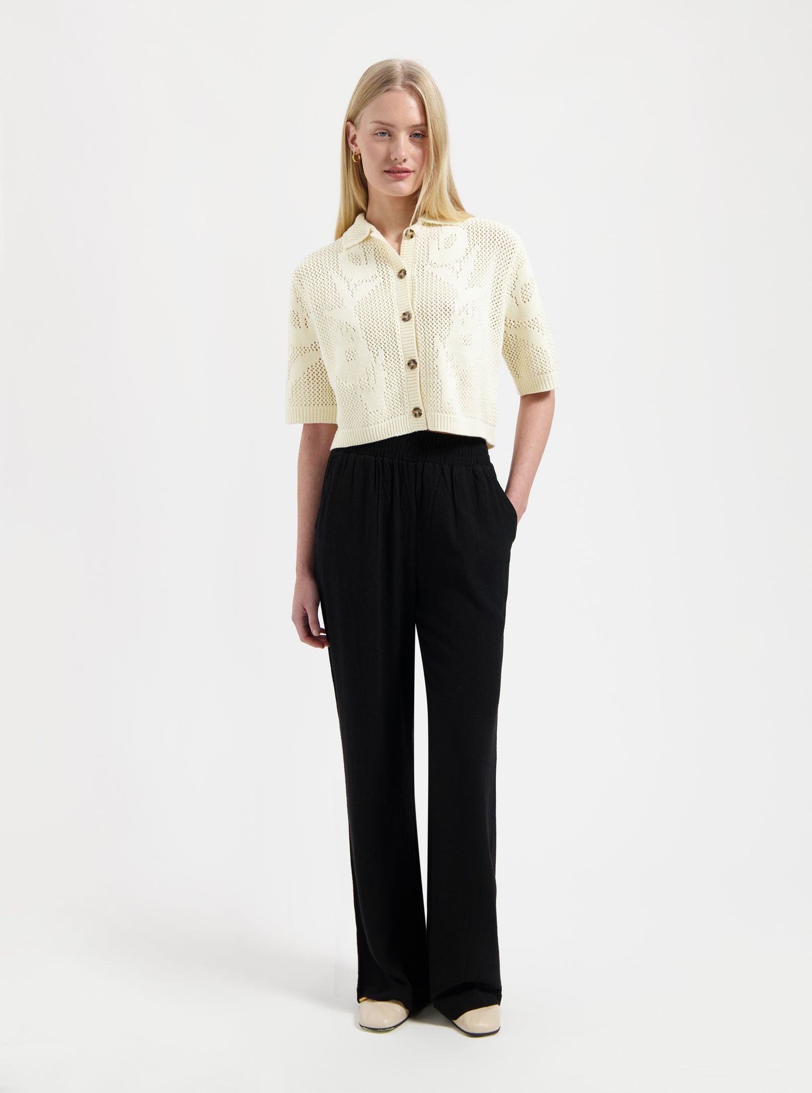 Nous Sommes Labels Rosa SS Polo Knit Off White
