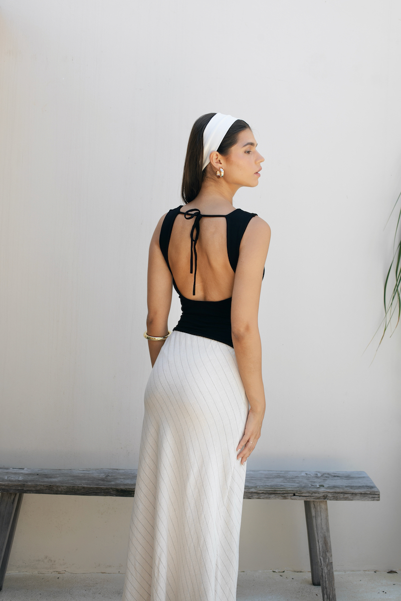 Berawa Lauren Skirt Pinstripe