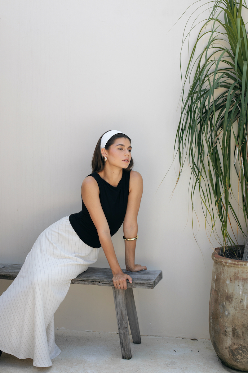 Berawa Lauren Skirt Pinstripe