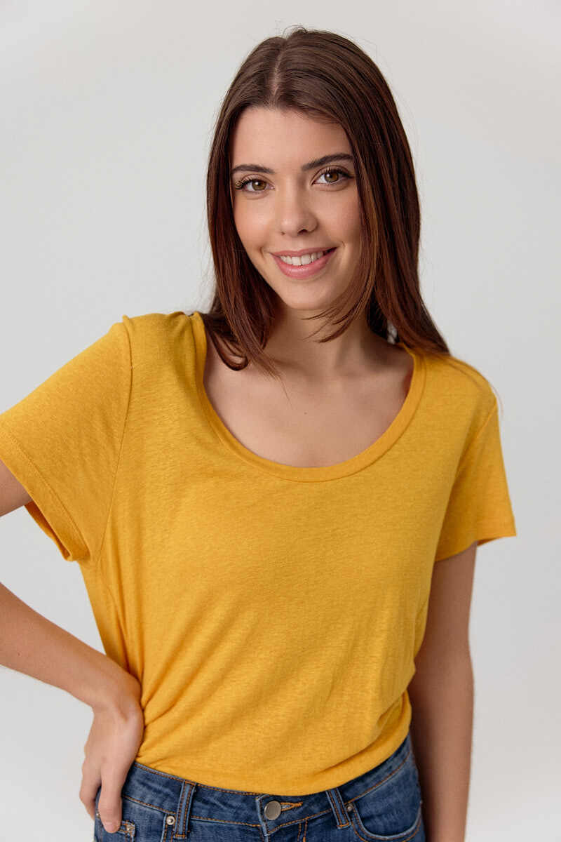 Artlove T-SHIRT DESTINY MUSTARD