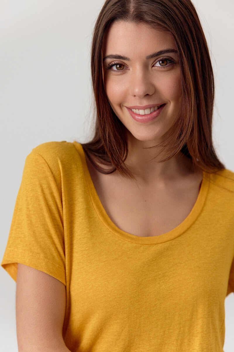 Artlove T-SHIRT DESTINY MUSTARD