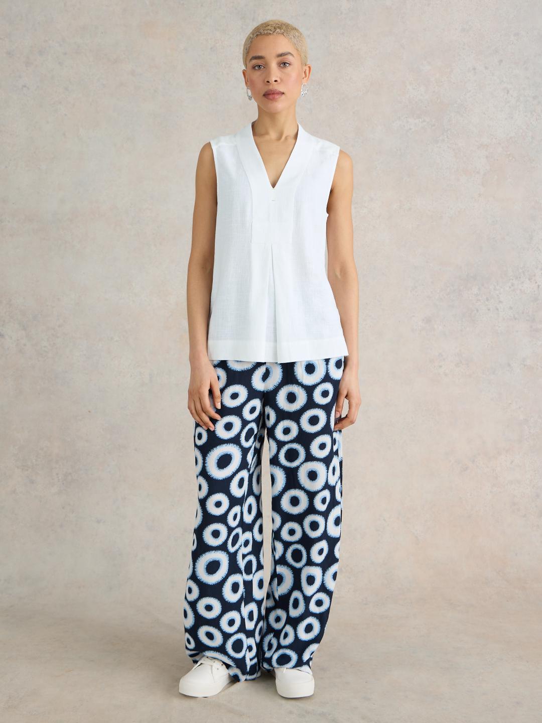 White Stuff CELIA JERSEY MIX SHIRT BRIL WHITE