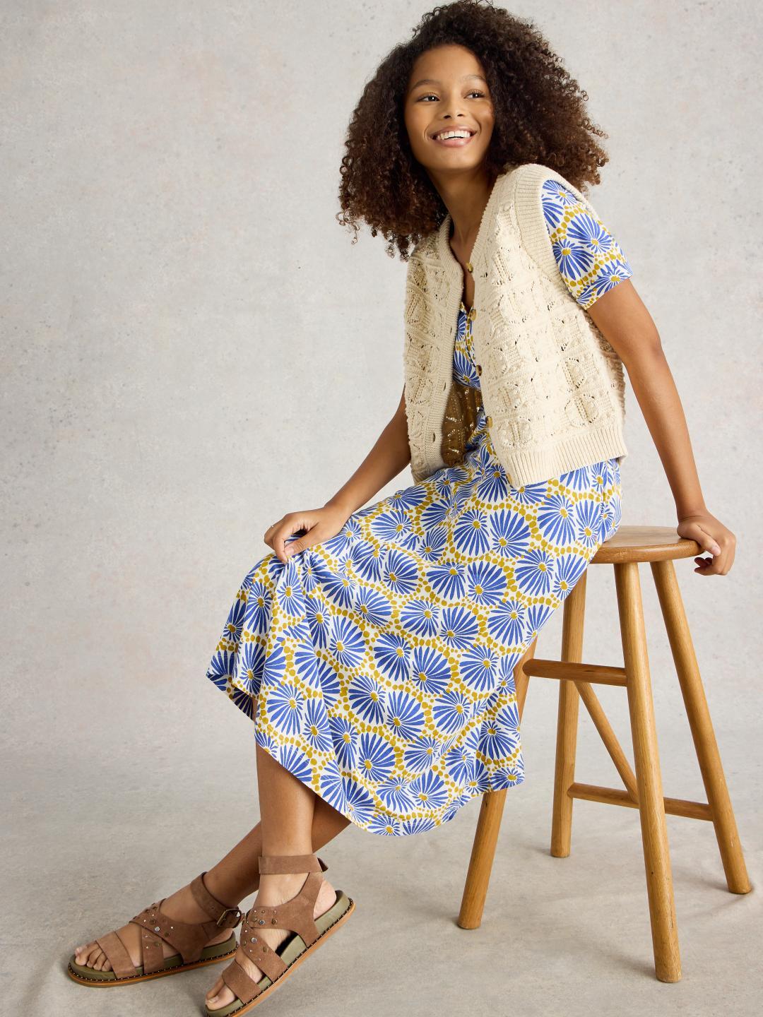 White Stuff MEGAN JERSEY DRESS BLUE PR