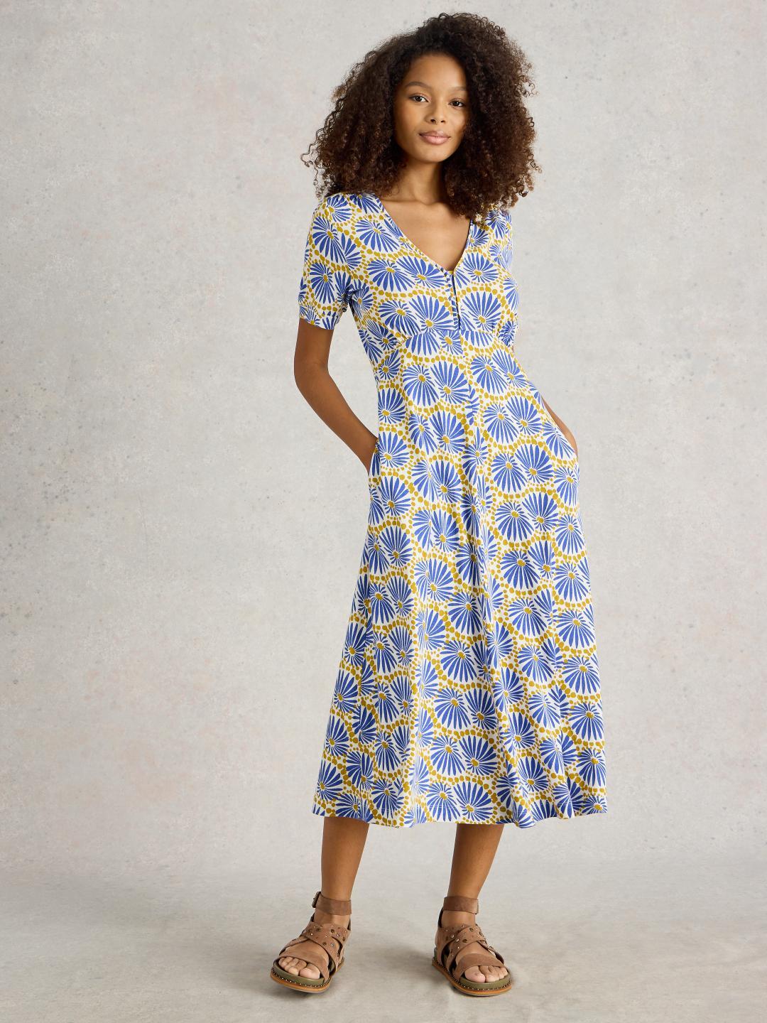White Stuff MEGAN JERSEY DRESS BLUE PR