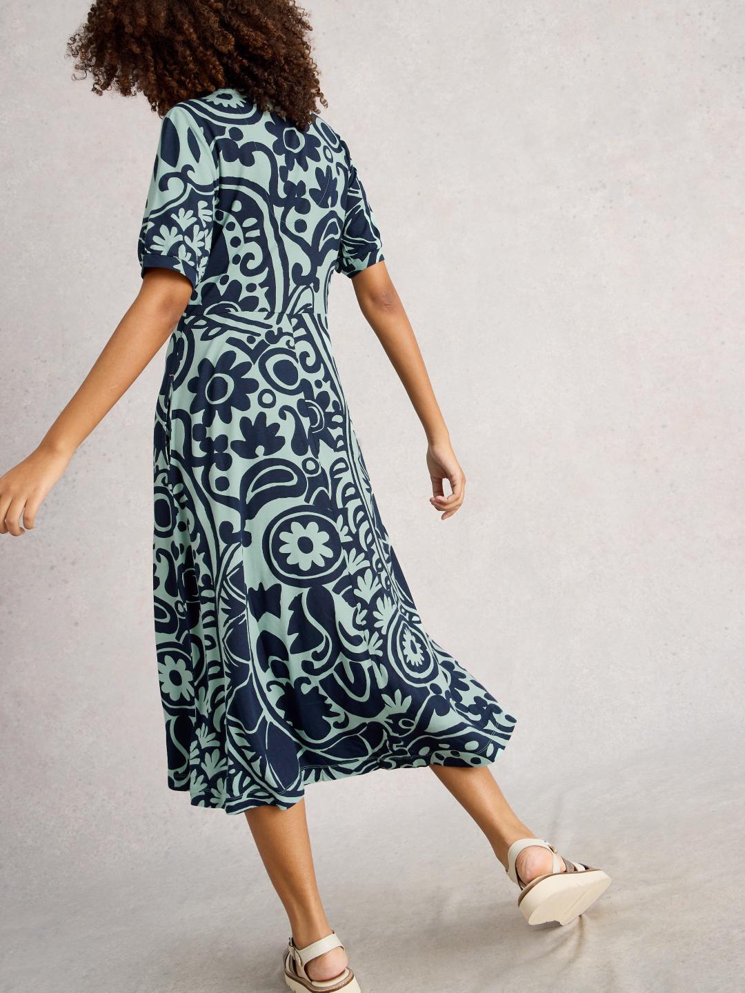 White Stuff MEGAN JERSEY DRESS GREEN PR